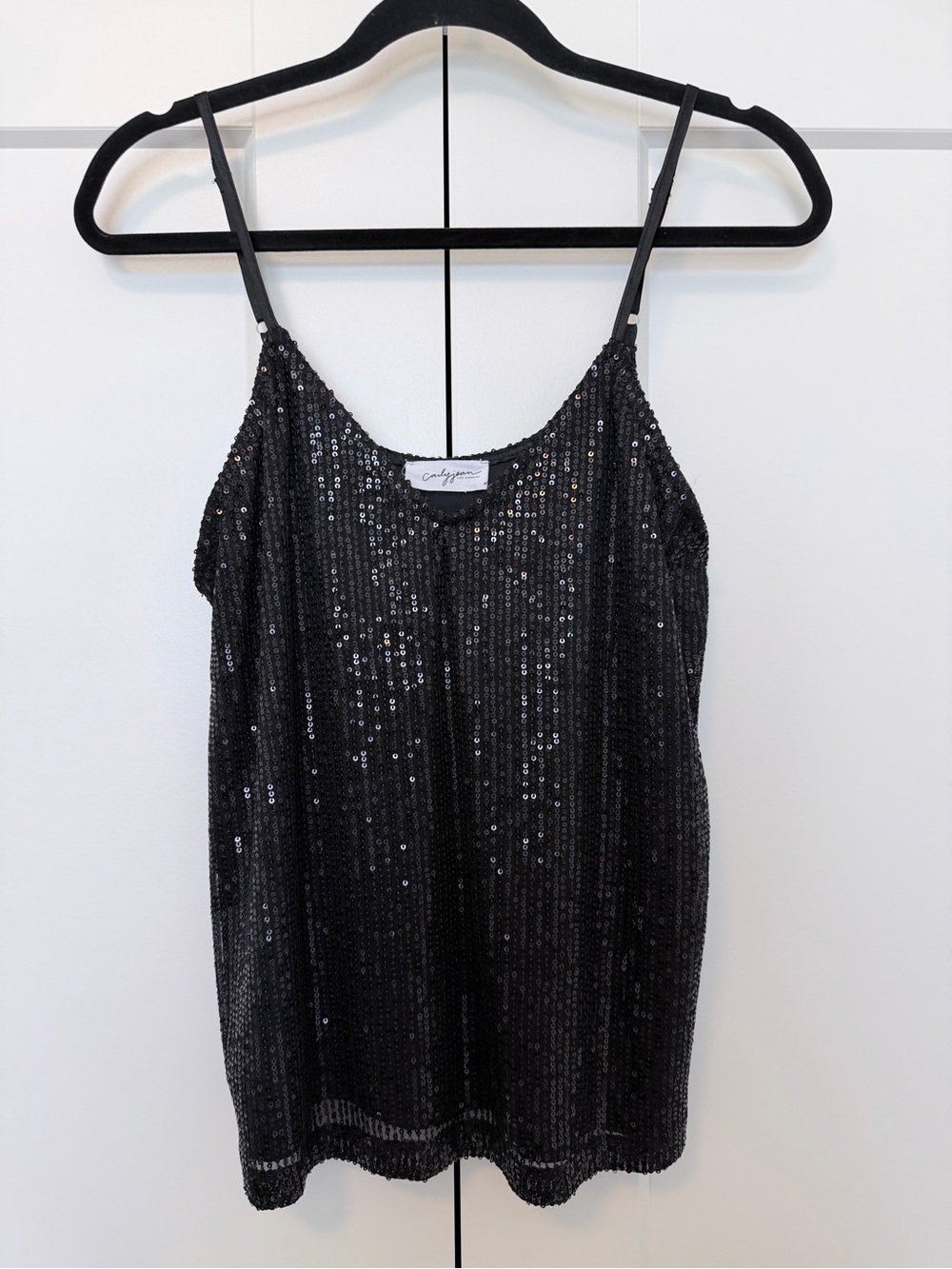 Brand New CJLA Black Sequin Top - size M